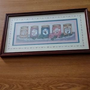 Vintage picture of Jelly and  Honey canned Jars